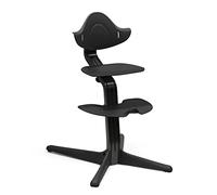 Silla Stokke Nomi, Negro - La silla que inspira a sentarse de forma activa - Sin herramientas, ajuste fácil - Incluye un reposapiés estable y ruedas antivuelco - Soporta hasta 150 kg