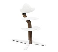 Silla Stokke Nomi Nogal, Blanco - La silla que inspira a sentarse de forma activa - Sin herramientas, ajuste fácil - Incluye un reposapiés estable y ruedas antivuelco - Soporta hasta 150 kg