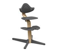 Silla Stokke Nomi Roble, Anthracite - La silla que inspira a sentarse de forma activa - Sin herramientas, ajuste fácil - Incluye un reposapiés estable y ruedas antivuelco - Soporta hasta 150 kg