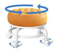 Silla taburete con ruedas | Sillín giratorio a 360° con ruedas Vanità ergonómico , salón, cocina, bar y uso doméstico | Movilidad, altura ajustable y diseño cómodo del Sed