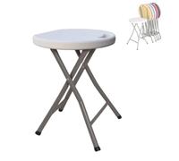 Silla taburete plegable, sillas plegables redondas portatil con asa, ideal para cocina, salón, terraza, balcón o jardín plegable