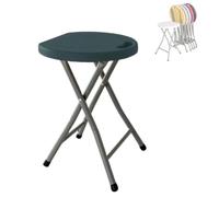 Silla taburete plegable, sillas plegables redondas portatil con asa, ideal para cocina, salón, terraza, balcón o jardín plegable