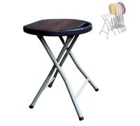 Silla taburete plegable, sillas plegables redondas portatil con asa, ideal para cocina, salón, terraza, balcón o jardín plegable