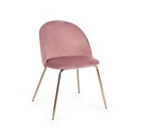 Silla Tanya de terciopelo rosa