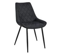 Silla tapizada de terciopelo acolchado sj.0488 negro