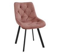 Silla tapizada de terciopelo acolchado sj.33 rosa