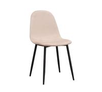 Silla teok black terciopelo - beige