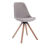 Silla troyes rund en terciopelo gris 56x48x84 cm