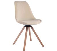Silla Troyes Rund Tapizada En Terciopelo I Butaca De Salón Giratoria I Silla De Comedor En Estilo Velvet I Silla con Base De Madera I Color:, Color:Crema, Color del Marco:Natura