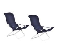 Silla Tumbonas fiam Fiesta Marco Acero Blanco Con Toalla En Azul 127PE Bsbl X 2