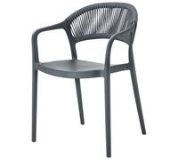 Silla Verona Acabado en Color Antracita. Fabricada Polipropileno. Estructura monoblock. Apilable hasta 10 Unidades. Ideal para el Uso intensivo.