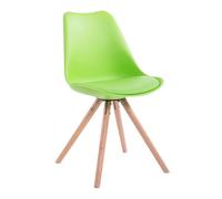 Silla visita toulouse rund simil cuero verde 56x48x83 cm