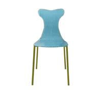 Silla Vitty - Modern con patas verdes - H89,5 cm - Cristal acrílico doblado a mano - Tejido de seda incrustado en el interior - Made in Italy