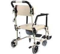 Silla WC Personas Mayores,Silla de ruedas con Inodoro,Silla de Ruedas Ducha,Silla de Baño para Ancianos,Silla Inodoro Adultos,apoyabrazos elevable A
