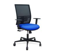 Silla Yunquera sincro malla negra bali azul brazo regulable