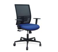 Silla Yunquera sincro malla negra bali azul marino brazo regulable