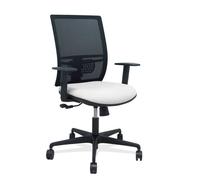 Silla Yunquera sincro malla negra bali blanco brazo regulable