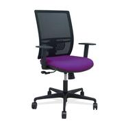 Silla Yunquera sincro malla negra bali morado brazo regulable