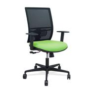Silla Yunquera sincro malla negra bali pistacho brazo regulable