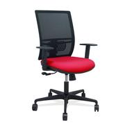 Silla Yunquera sincro malla negra bali rojo brazo regulable