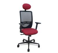 Silla zulema sincro malla negra asiento bali granate brazos 2d ruedas