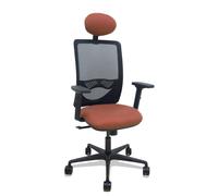 Silla zulema sincro malla negra asiento bali marrón brazos 2d ruedas