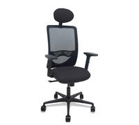 Silla Zulema sincro malla negra asiento bali negro brazos 2D ruedas 65mm cabecero