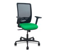Silla zulema sincro malla negra asiento bali verde brazos 2d ruedas 65