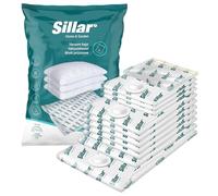 Sillar Bolsas de Vacío para Ropa Nórdica, Ropa Reutilizable 13 Piezas + Bomba | para Guardar Textiles, Edredones, Almohadas, Mantas 3x 40x60cm, 5x 50x70cm, 60x80cm, 70x100cm, 3x Enrolladas