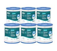 Sillar Cartucho de Filtro de Piscina Tipo Vi para jacuzzis inflables, Compatible con Bestway 58323, Lay-Z-SPA, Flowclear, Miami, París, Hawái, Vegas, Mónaco, etc., Paquete de 6