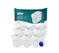 Sillar Cartuchos de Filtro de Agua - Pack de 6 - Compatibles con Brita Maxtr Marella, Elemaris, Style - Sin BPA - Filtro Antical Eficaz para un Agua Pura y de Mejor Sabor