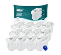 Sillar Cartuchos filtrantes compatibles con jarras BRITA, paquete de 12 | Hasta 30 días de uso por cartucho, para reducir la cal y el cloro