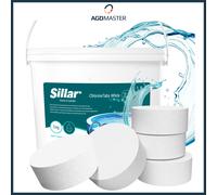 Sillar Cloro Comprimidos Piscina 5kg 200g - Efecto 10en1 Sin Cal Higiénico Claro