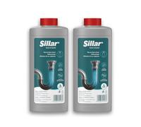 Sillar Desatascador tuberías profesional/pipe cleaner 2x 1000 ml - limpiador líquido potente para cocina y baño; fregadero, ducha, inodoro y desagües; limpia pelo, grasa, espuma, drain