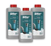 Sillar Desatascador tuberías profesional/pipe cleaner 3x 1000 ml - limpiador líquido potente para cocina y baño; fregadero, ducha, inodoro y desagües; limpia pelo, grasa, espuma, drain