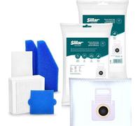 Sillar Pack de 10 bolsas y filtros sintéticos para aspiradora - compatibles con Thomas | Reemplazos para Thomas AQU PET&FAMILY, CYCLOON HYBRID, PERFECT AIR, TWIN