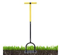Sillas aireador de césped | Puntas de ventilación manuales para césped, mango en T ergonómico escarificador de jardín de bandeja ancha para paisajismo y agricultura