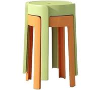 Sillas apilables, taburetes apilables, juego de 2/4 piezas, sillas de cabina, sillas plegables y taburetes, herramientas de plástico, taburetes redondos, apilables simples (2 marrones quemados + 2