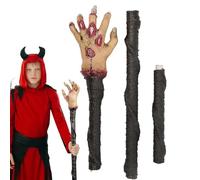 Sillas Bastón para caminar, accesorio de disfraz de Halloween, Bastones de caminata robustos de estilo Halloween, accesorio de traje de fiesta genuino con de bruja para apariciones