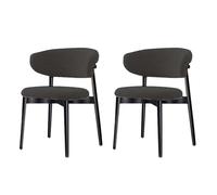 Sillas comedor nogal, silla cocina tapizada en tela lino, silla ocio sin brazos estilo rústico vintage, perfecta para cocina,bar o sala estar, cómoda B,2PCS