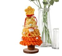Sillas de árbol de Navidad artificial, árbol de Navidad 7 pisos de punto a mano a gradiente - en miniatura para fiesta de carnaval, oficina, interior, hogar, coche, porche, día de la madre