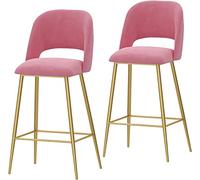 Sillas de Bar con Capó en Algodón para Cocina y Mesada (Gris 65cm)