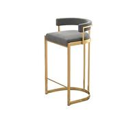 Sillas de bar Silla de barra trasera 90 cm isla bar cafetería(Grey)