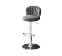 Sillas de bar Taburete de bar delantero Silla alta Taburetes redondos(Grey)