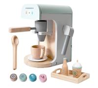 Sillas de café infantil para juego simbólico, juguete de cocina de madera, máquina de café, juguete educativo para aprendizaje de casa, guardería, regalo de cumpleaños para niñas