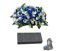 Sillas de cementerio para lápidas - Monumento conmemorativo resistente a los rayos UV - Flores falsas conmemorativas decoración de tumba | para tumba, cementerio, lápida, ataúd funerario, patio