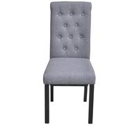 Sillas de comedor 4 piezas de tela gris claro - Sillas modernas de salón para cocina y comedor, cómodas y estables sillas de diseño en gris para familias y anfitriones