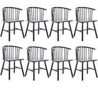 Sillas de comedor con brazos, construcción de madera maciza, estilo rústico y moderno de mediados de siglo, juego de 8 para comedor o cocina