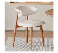 Sillas de Comedor de Madera de Mediados de Siglo, Modernas, con Detalles de Poliuretano sintético, sin Brazos y Patas de Madera Maciza para Cocina y Comedor.
