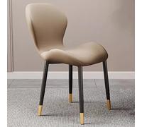 Sillas de comedor de piel sintética con patas de metal, sillas laterales modernas y cómodas para comedor, cocina, sala de estar y hoteles